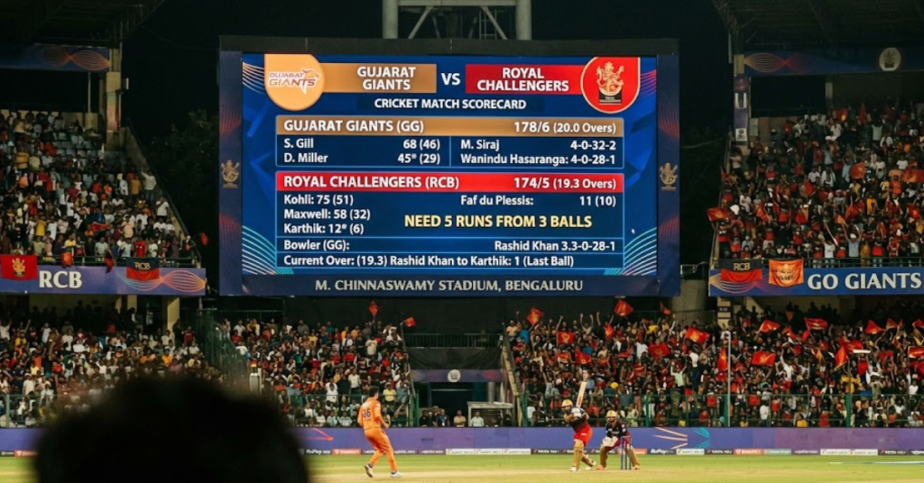 Gujarat Giants vs Royal Challengers Cricket Match Scorecard