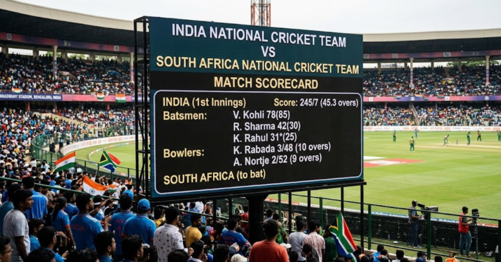 India National Cricket Team vs South Africa National Cricket Team Match Scorecard