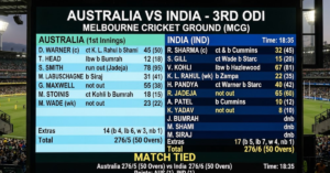 Australian Men’s Cricket Team vs India National Cricket Team Match Scorecard: A Complete Guide